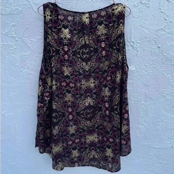 Torrid Womens Flower Pattern Sleveless Blouse Multicolor Sz 4 - Picture 9 of 9